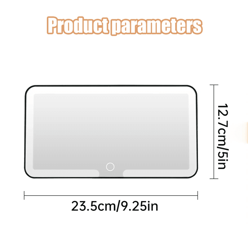 Car LED Makeup Mirror With Adjustable Lighting Sun Visor Vanity Mirror 4