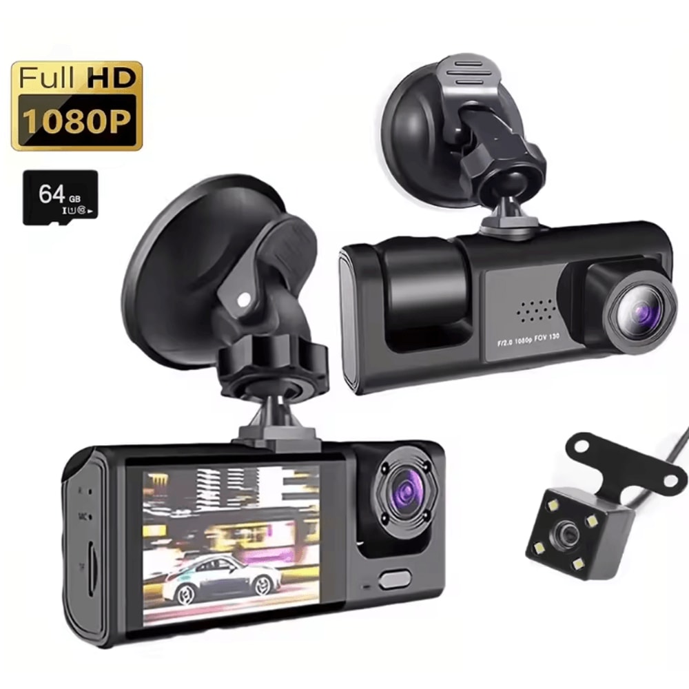 All Around Guard 3 Channel Dash Cam With IR Night Vision And Loop Recording 8