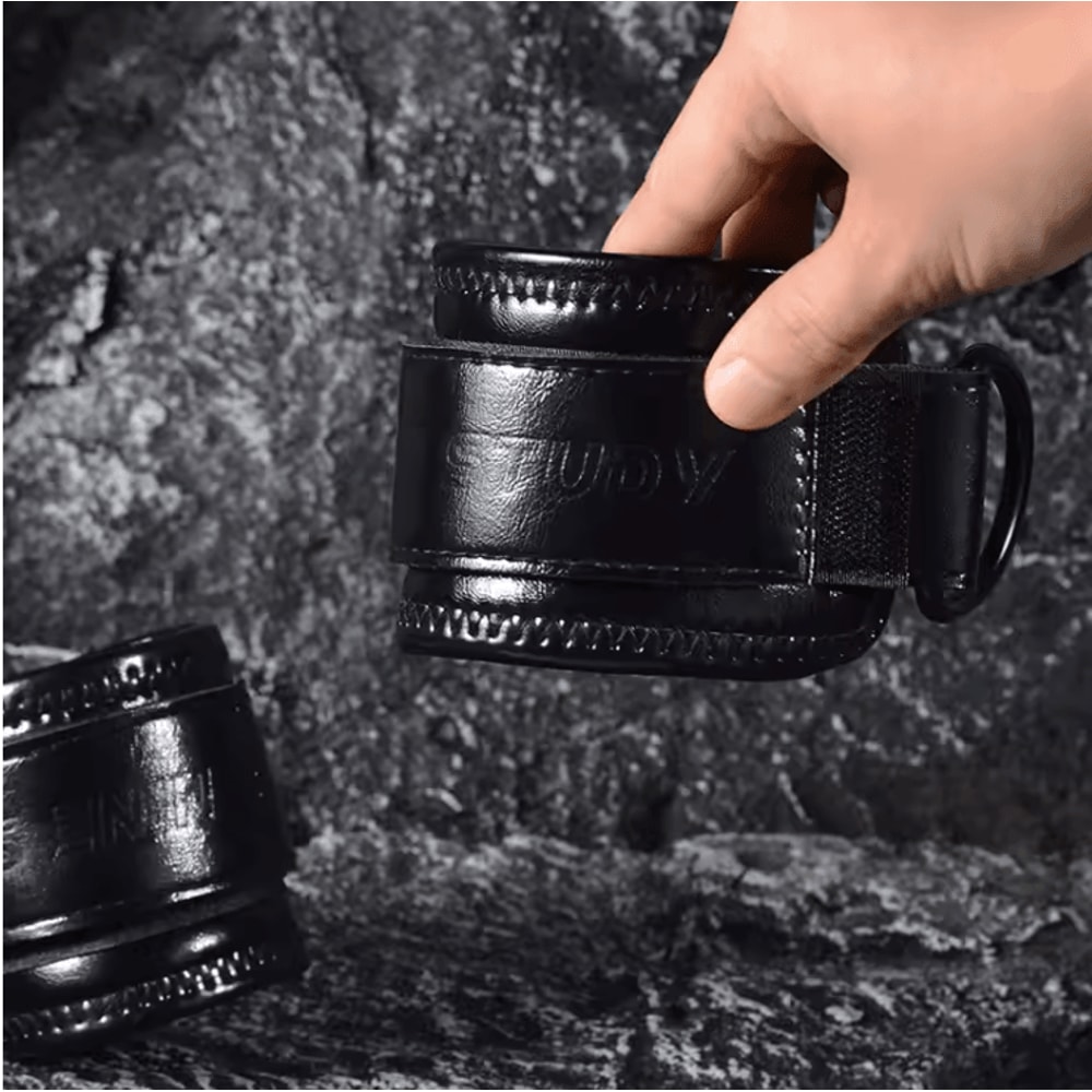 Adjustable Wrist Cuffs With Neoprene Padding For Cable Machine And Resistance Band Training 2