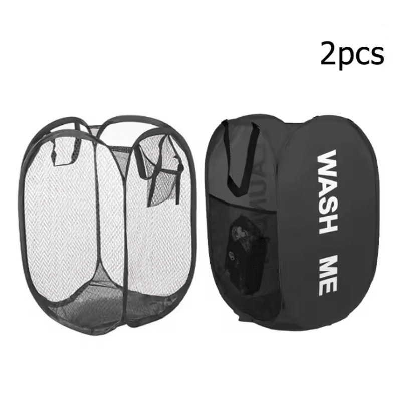 Foldable Mesh Laundry Basket With Large Capacity And Pop Up Design 1