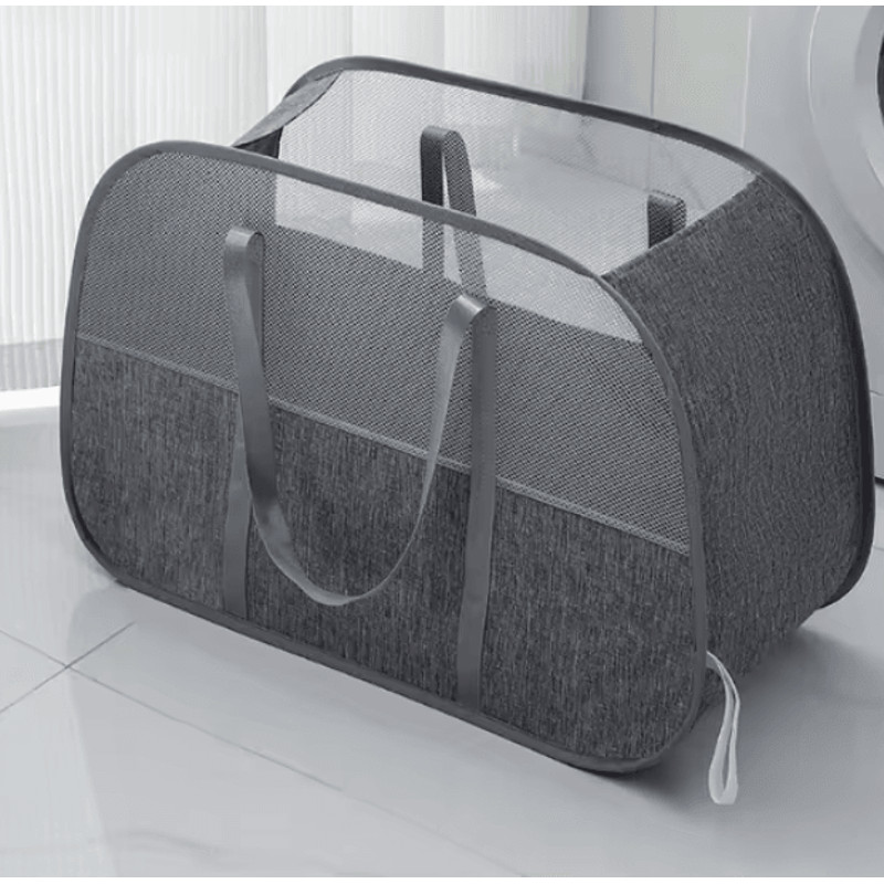 Foldable Mesh Laundry Basket With Large Capacity And Pop Up Design 3