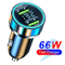 250W PD Fast Car Charger With 6 In 1 Ports And Digital Display 7
