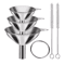 Stainless Steel Kitchen Funnel Set For Bottles Oils And Spices 3
