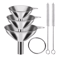 Stainless Steel Kitchen Funnel Set For Bottles Oils And Spices 3
