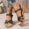 Womens Braided HighHeel Sandals With Chunky Platform And Ankle Straps 1