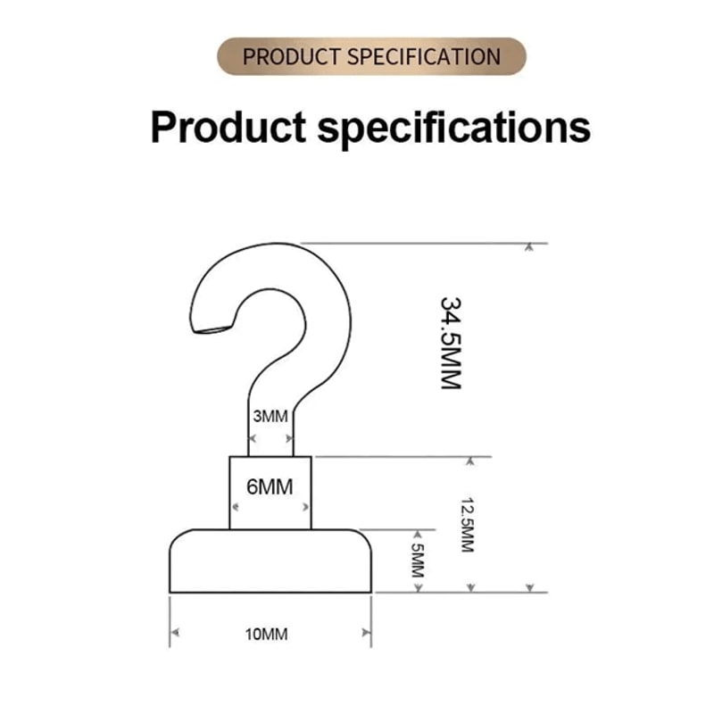 Strong Magnetic Hooks For Multi Purpose Home And Kitchen Storage 10 Pack 1