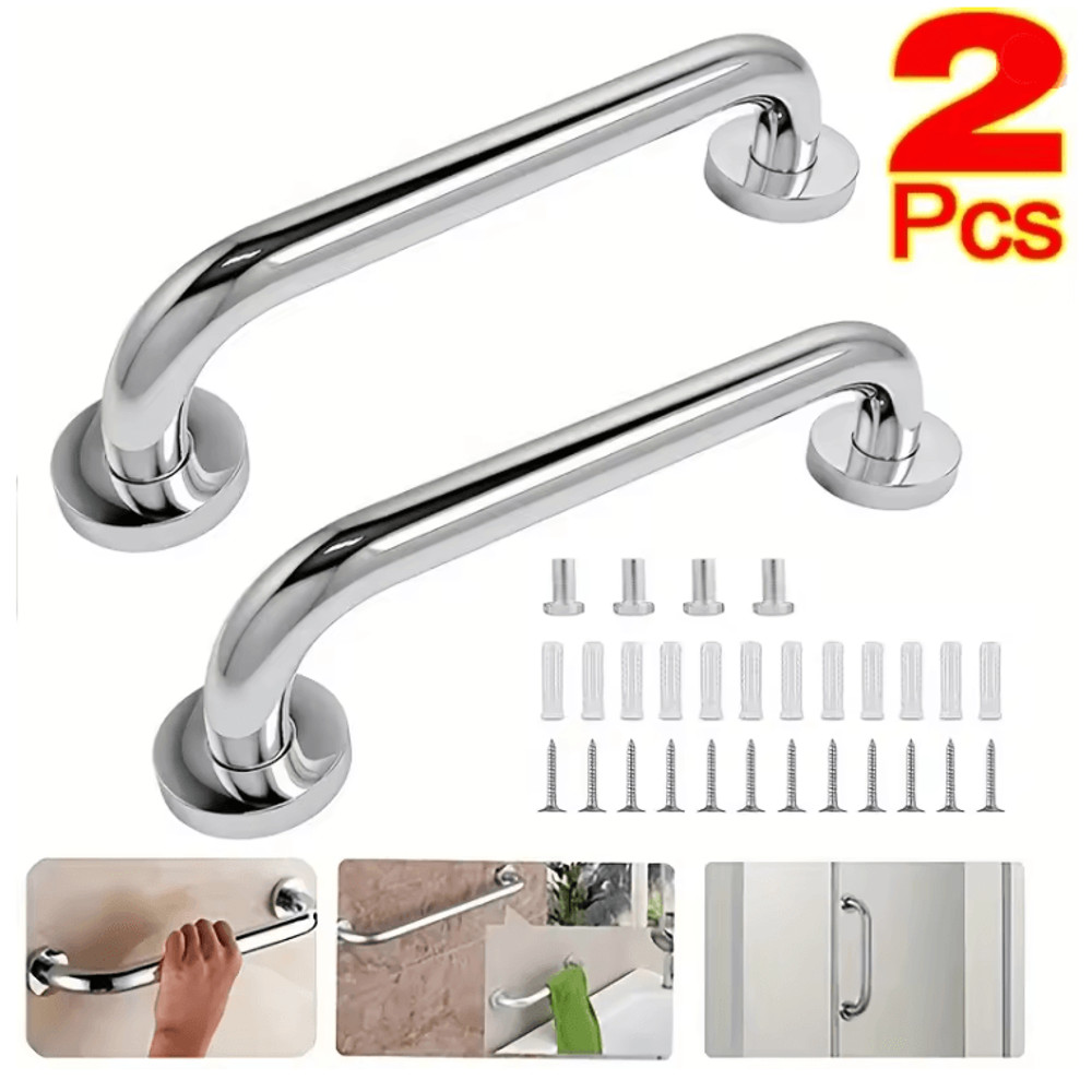 304 Stainless Steel Bathroom Safety Handrails For Elderly And Disabled Support 1