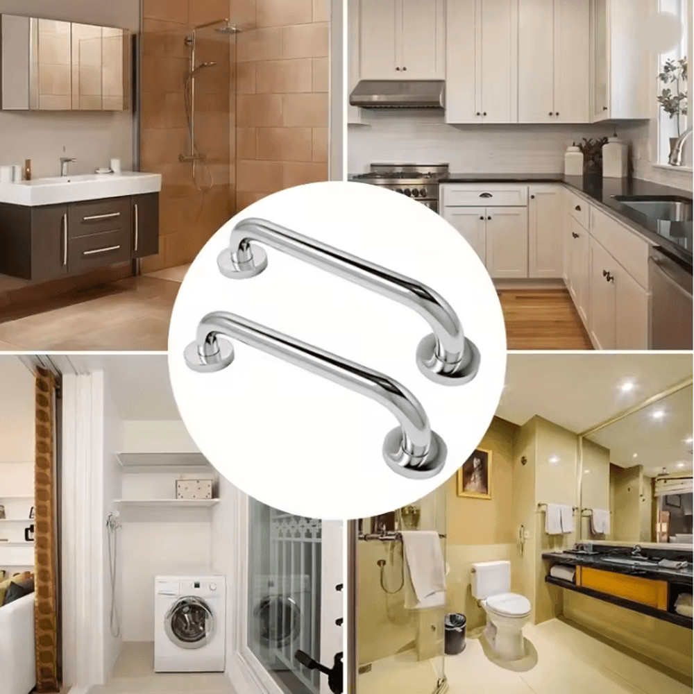 304 Stainless Steel Bathroom Safety Handrails For Elderly And Disabled Support 3