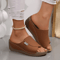 Women Wedge Slippers Comfortable Open Toe Sandals With Buckle And Breathable Design 1