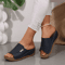 Women Wedge Slippers Comfortable Open Toe Sandals With Buckle And Breathable Design 3