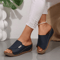 Women Wedge Slippers Comfortable Open Toe Sandals With Buckle And Breathable Design 3