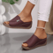 Women Wedge Slippers Comfortable Open Toe Sandals With Buckle And Breathable Design 6