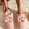 Cozy Womens Bow Slippers Soft Warm Indoor House Shoes 0