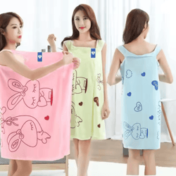 wearable bath towel dress for women absorbent sauna and spa skirt