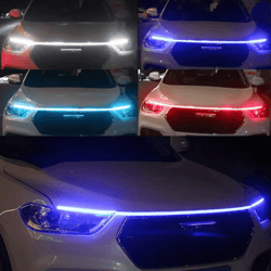 led daytime running light car hood decorative ambient strip