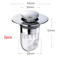 AquaSeal Universal Pop Up Drain Filter Stopper For Sink And Bathtub 4