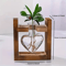 HeartBloom Glass Vase With Wooden Stand For Hydroponic Plant Propagation And Home Decor 2