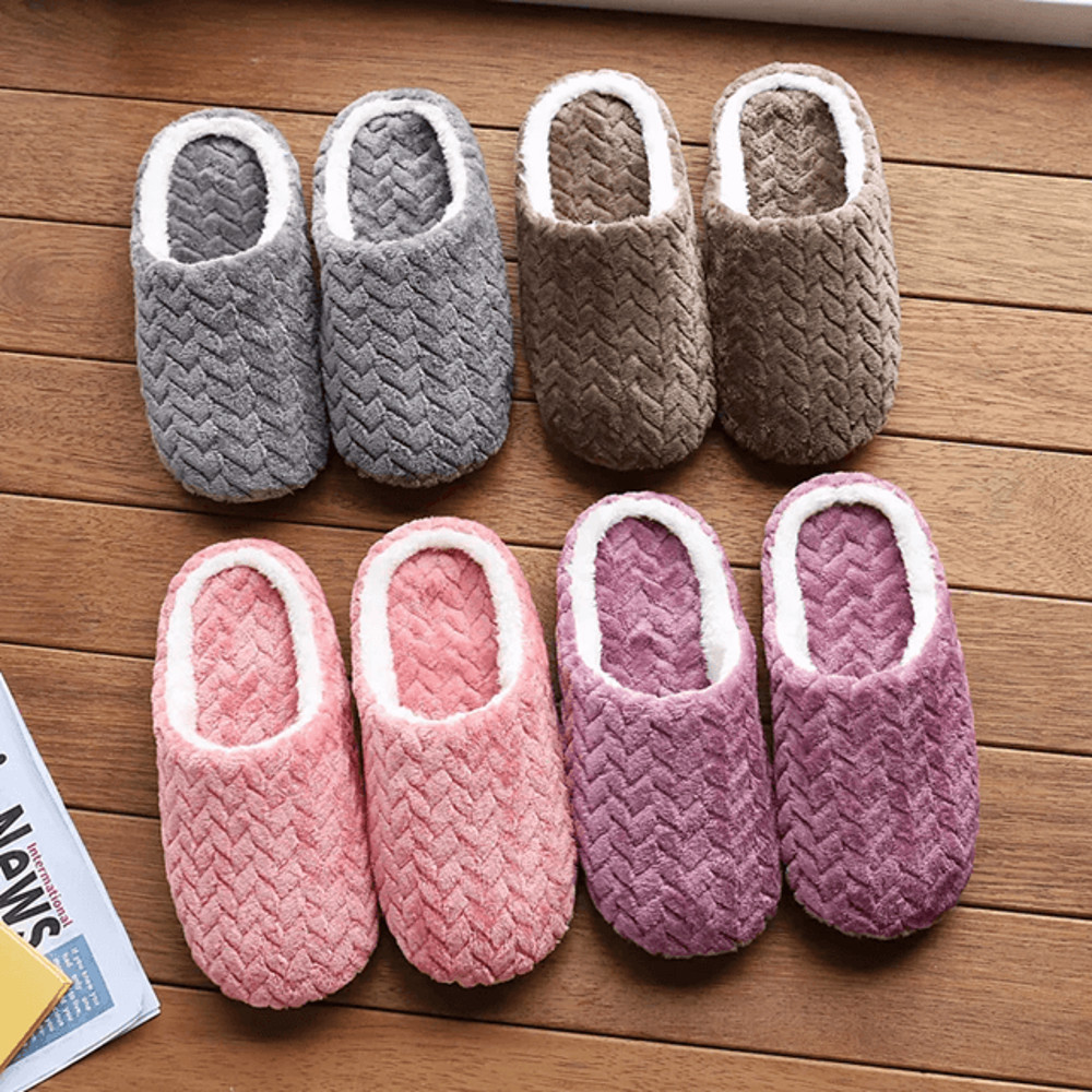 CozyCloud Unisex Fluffy Home Slippers Soft Lightweight Indoor Slides For Winter Comfort 0