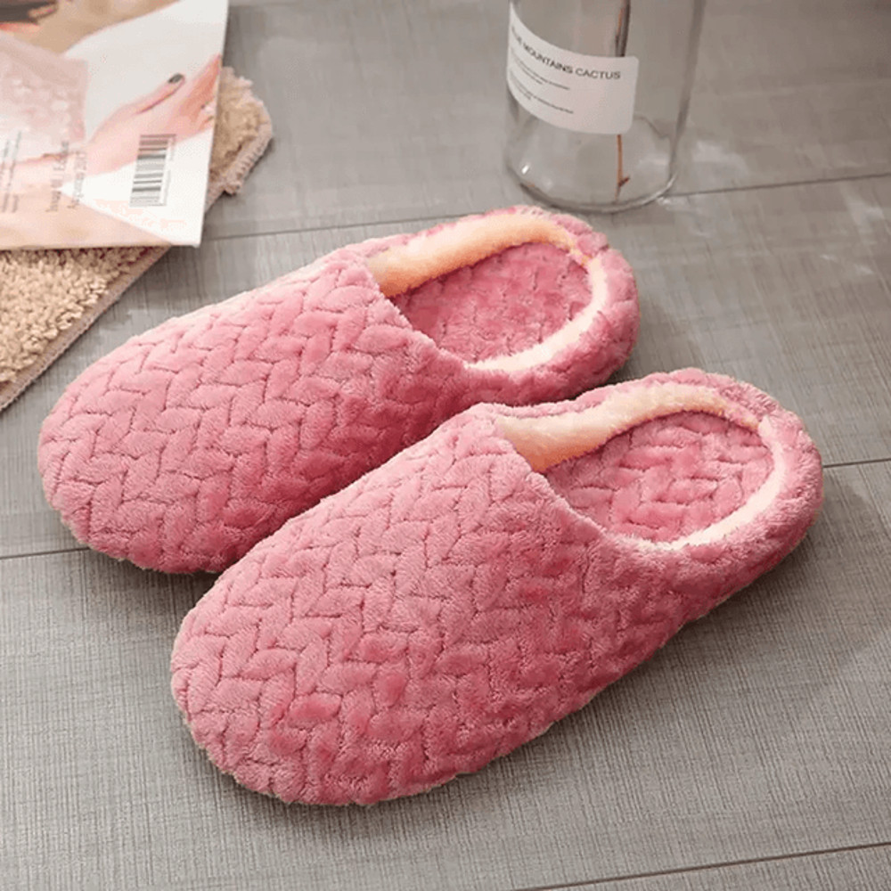 CozyCloud Unisex Fluffy Home Slippers Soft Lightweight Indoor Slides For Winter Comfort 2