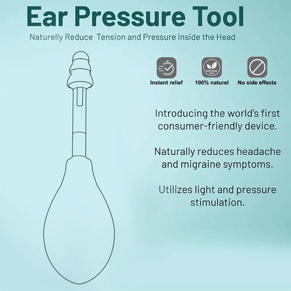 AirEase Portable Ear Pressure Relief Tool With Suction Function And Multiple Earplug Sizes 0
