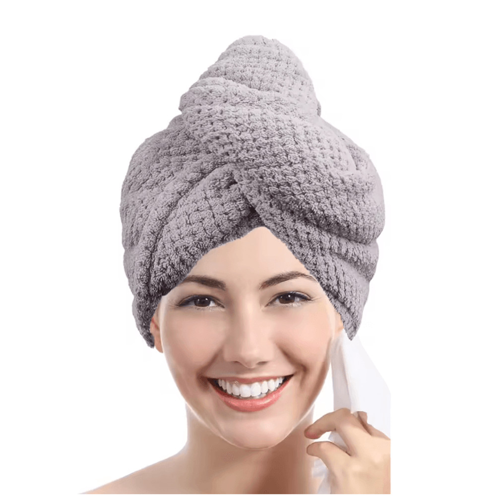 LuxeDry Ultra Absorbent Hair Towel Wrap Fast Drying And Gentle For All Hair Types 7