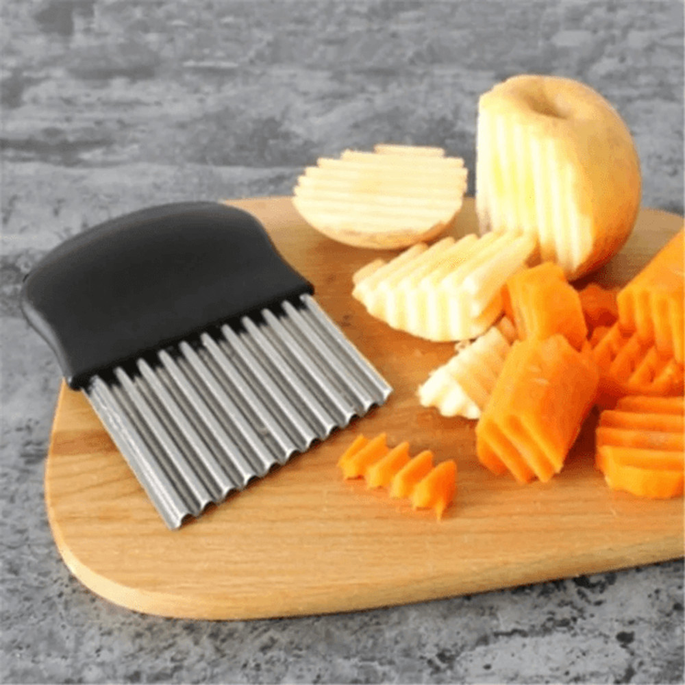 Stainless Steel Crinkle Cut Vegetable And Potato Slicer Knife 1