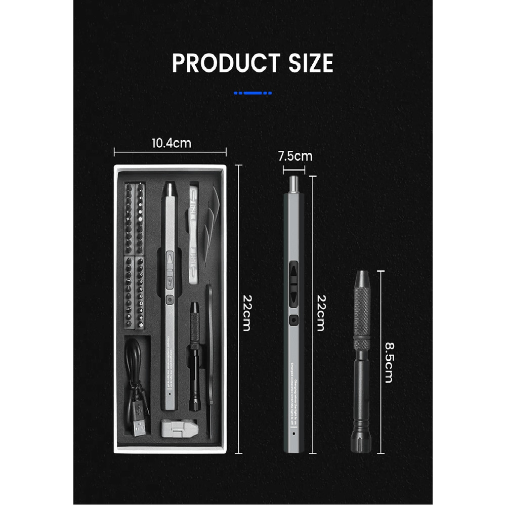 PowerFix Pro Cordless Electric Screwdriver Set 1