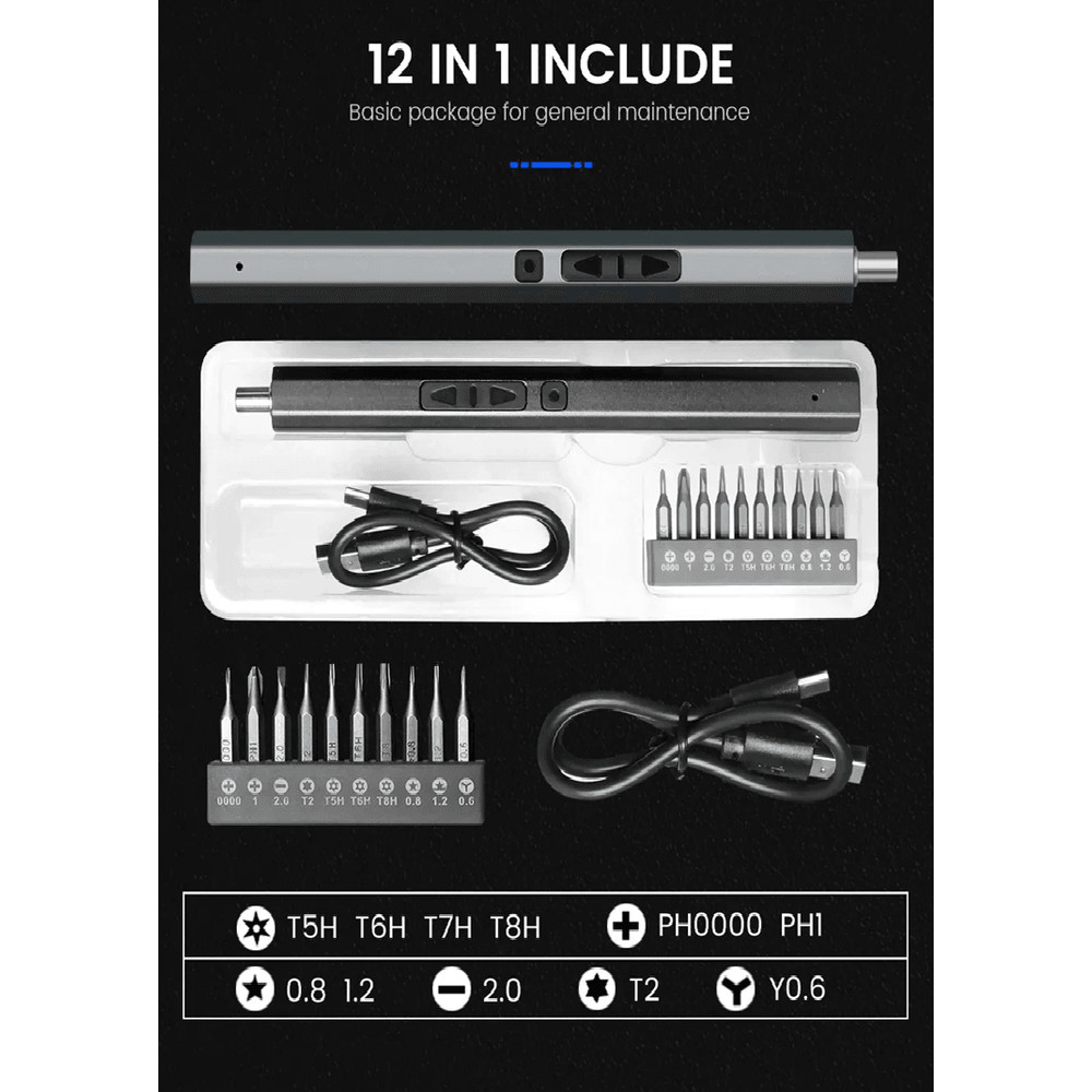 PowerFix Pro Cordless Electric Screwdriver Set 2