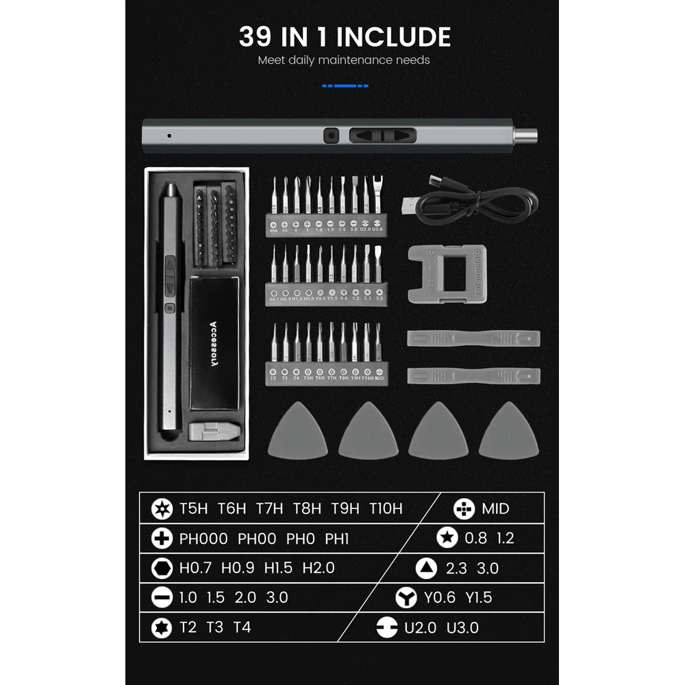 PowerFix Pro Cordless Electric Screwdriver Set 3