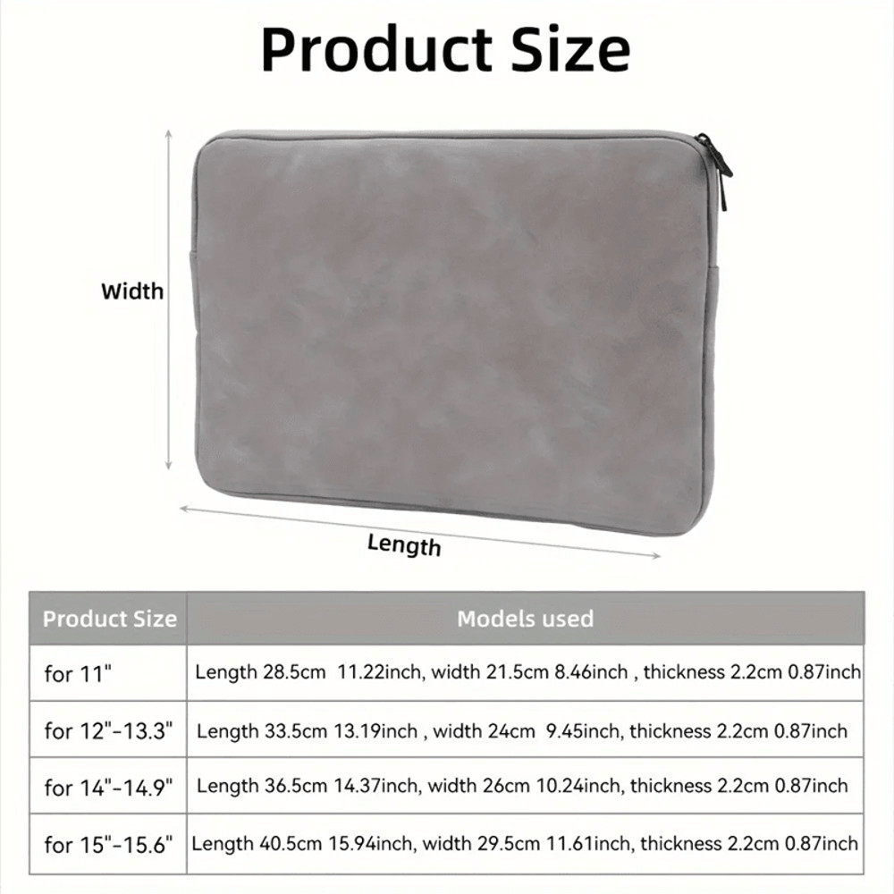 SlimGuard PU Leather Laptop Sleeve Case 2