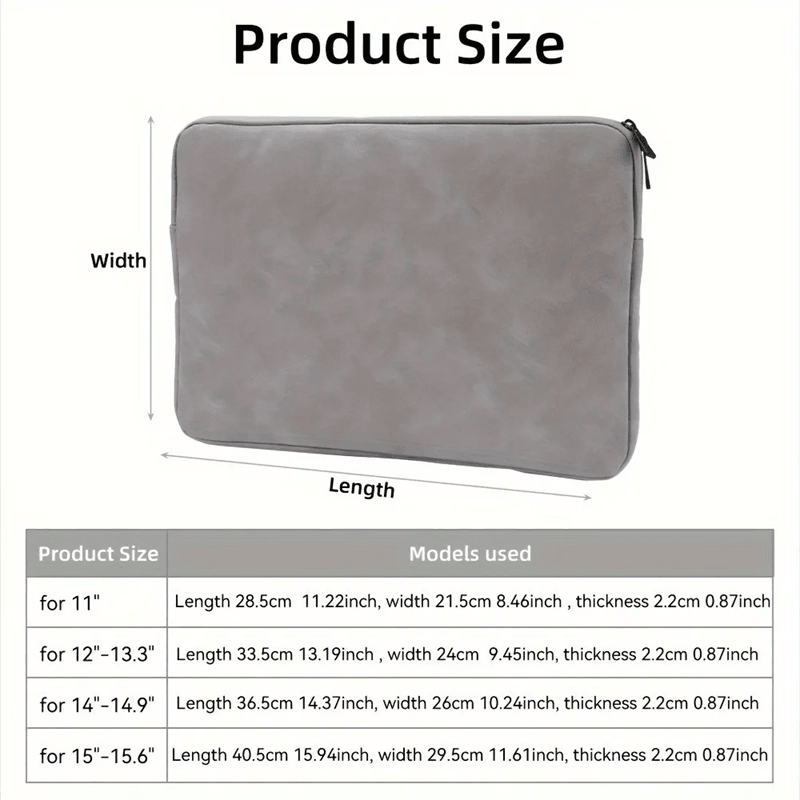 SlimGuard PU Leather Laptop Sleeve Case 2