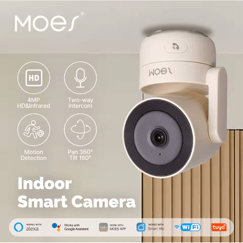 HomeGuard 4MP Tuya WiFi Smart Security Camera With Pan Tilt And Night Vision 0