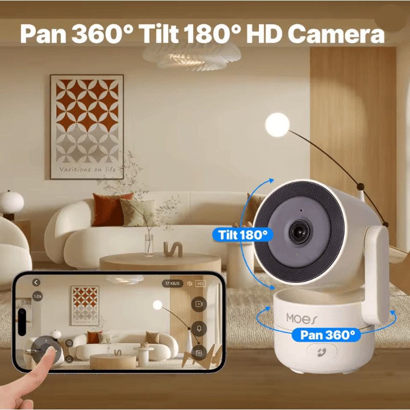 HomeGuard 4MP Tuya WiFi Smart Security Camera With Pan Tilt And Night Vision 1