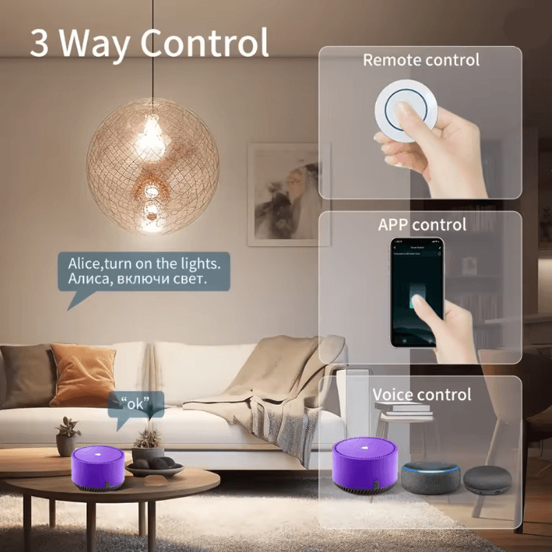 PowerSync 20A Tuya WiFi Smart Switch With RF Control And Voice Integration 1