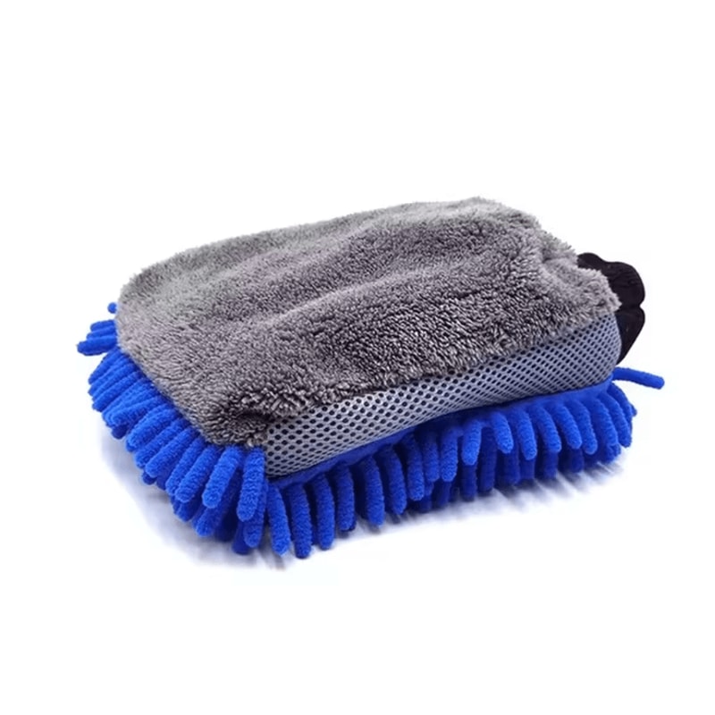 AquaShine DoubleFaced Microfiber Car Wash Gloves Waterproof Cleaning Mitts For Auto Detailing And 2