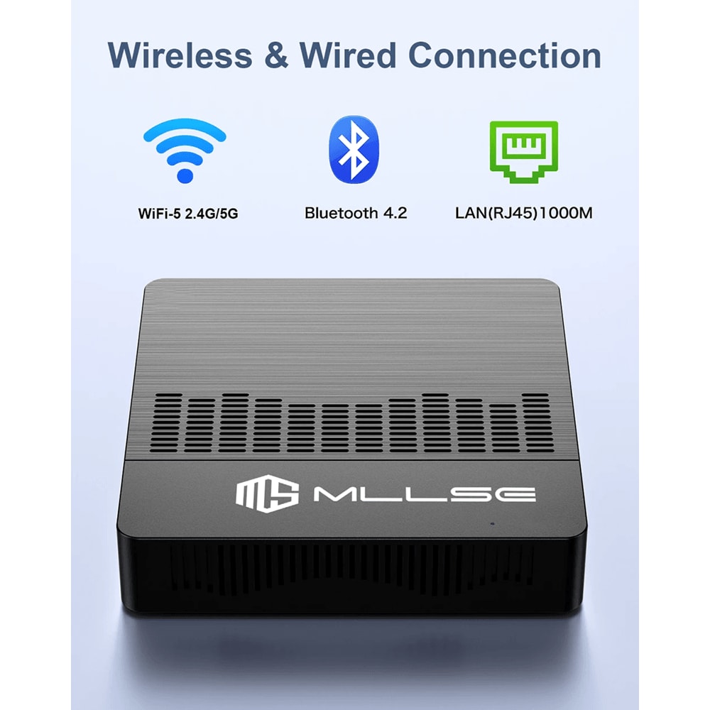 MLLSE M2 Air Mini PC Windows 11 Intel Celeron N4000 6GB 128GB Dual Band WiFi Portable Mini Computer 2