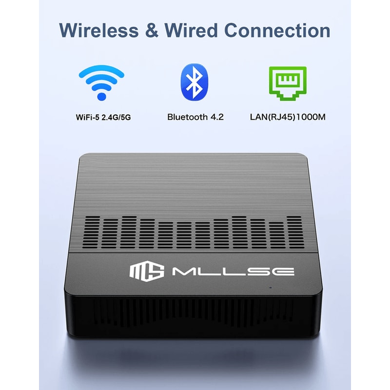 MLLSE M2 Air Mini PC Windows 11 Intel Celeron N4000 6GB 128GB Dual Band WiFi Portable Mini Computer 2