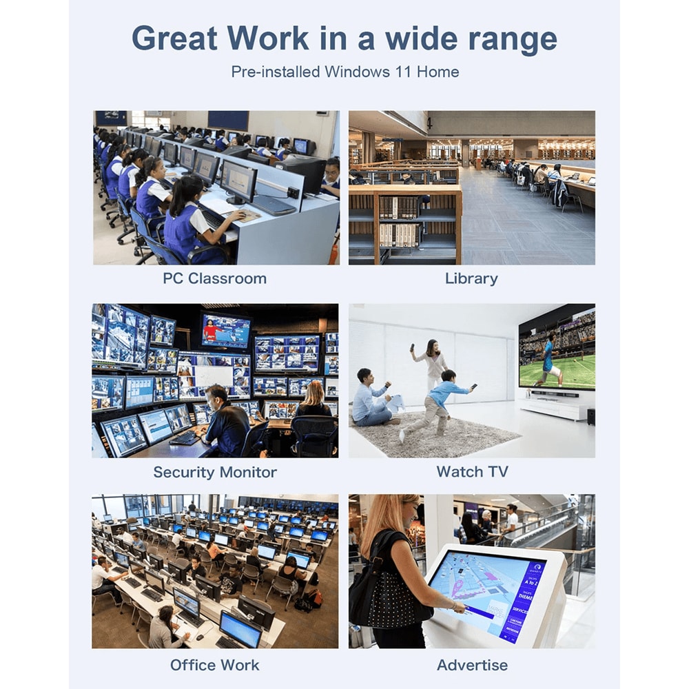 MLLSE M2 Air Mini PC Windows 11 Intel Celeron N4000 6GB 128GB Dual Band WiFi Portable Mini Computer 4