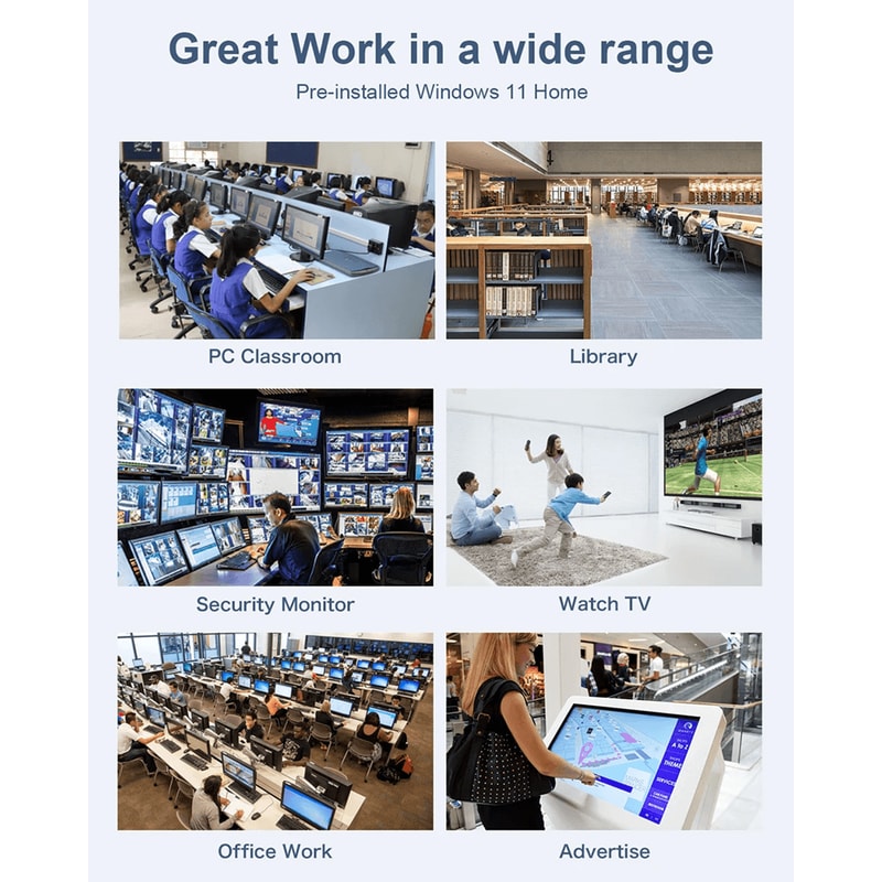 MLLSE M2 Air Mini PC Windows 11 Intel Celeron N4000 6GB 128GB Dual Band WiFi Portable Mini Computer 4