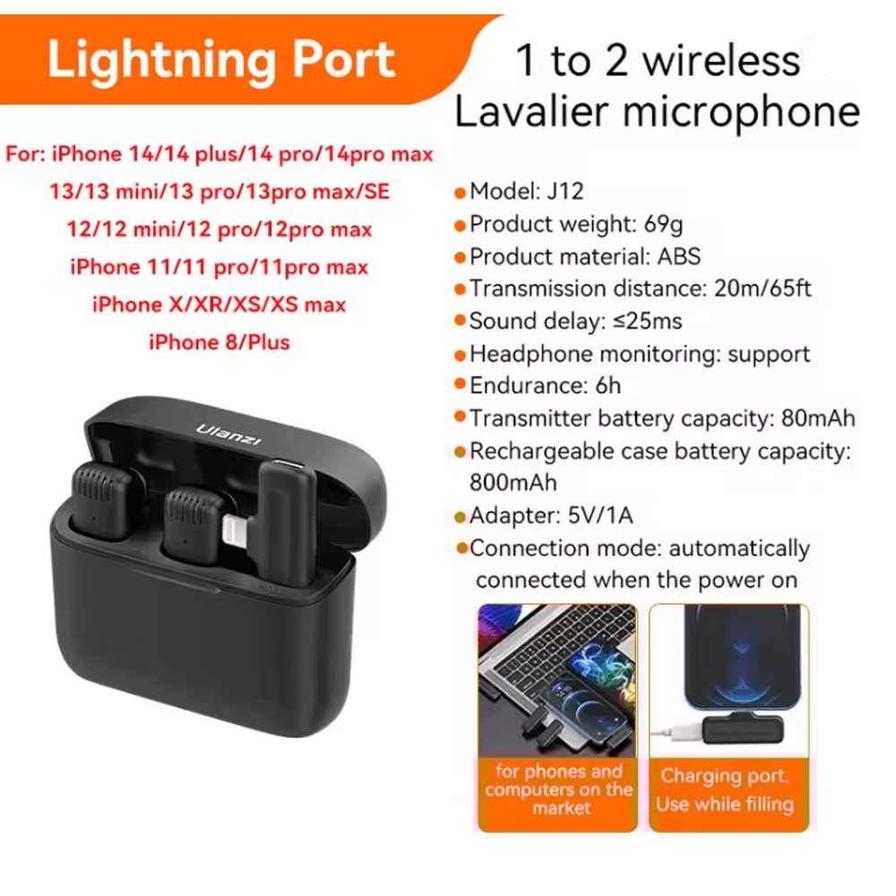 Ulanzi J12 Wireless Lavalier Microphone System 3