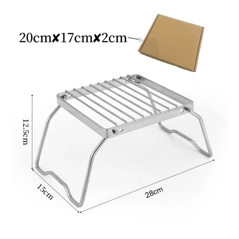 CampGrip Stainless Folding Stove Grill Rack 1