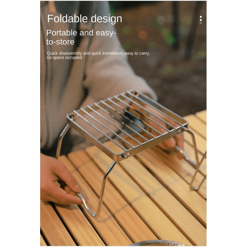 CampGrip Stainless Folding Stove Grill Rack 3