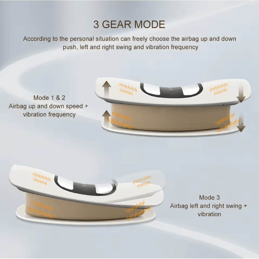 SpineFlex Electric Lumbar Traction Massager With Adjustable Vibration And Back Support 4