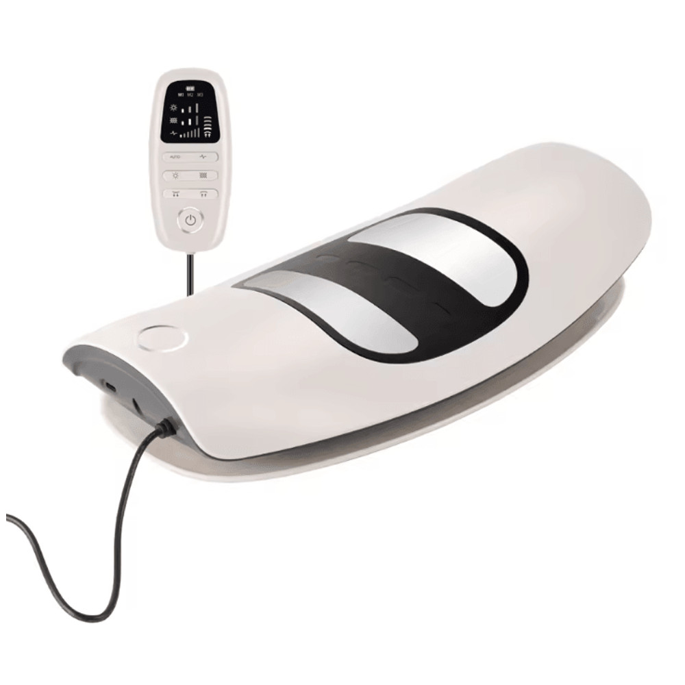 SpineFlex Electric Lumbar Traction Massager With Adjustable Vibration And Back Support 0