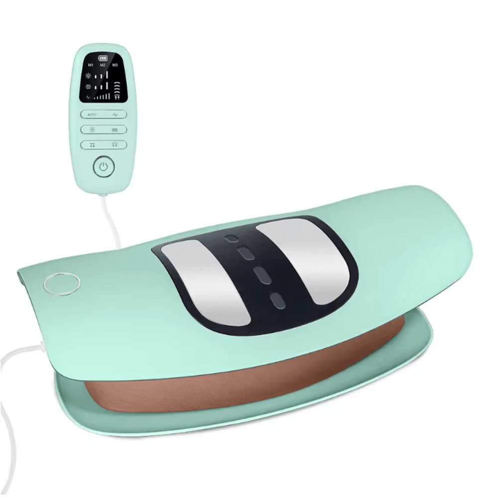 SpineFlex Electric Lumbar Traction Massager With Adjustable Vibration And Back Support 1