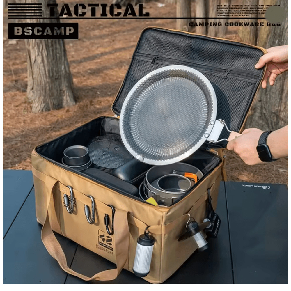 TrailMate Tactical Camping Storage Bag With Insulated Folding Design And MultiCompartment Organizer 2