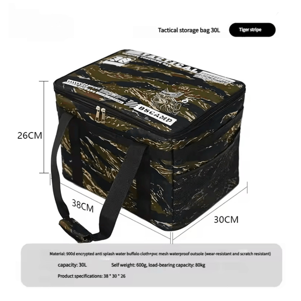 TrailMate Tactical Camping Storage Bag With Insulated Folding Design And MultiCompartment Organizer 3