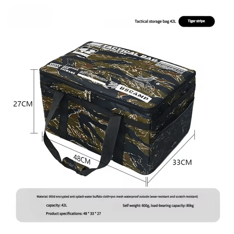 TrailMate Tactical Camping Storage Bag With Insulated Folding Design And MultiCompartment Organizer 6