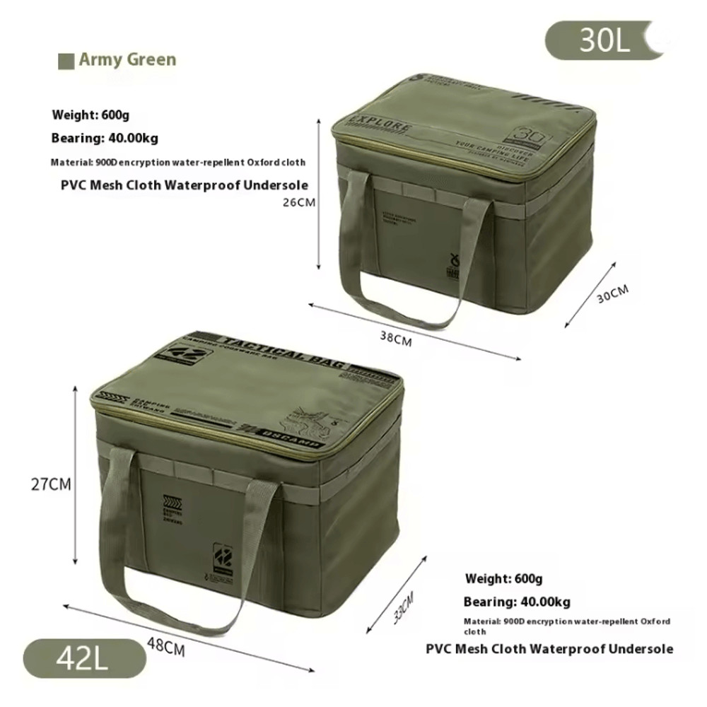 TrailMate Tactical Camping Storage Bag With Insulated Folding Design And MultiCompartment Organizer 7