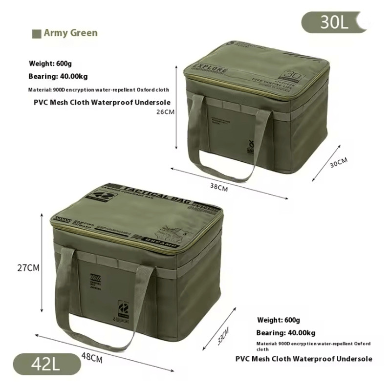 TrailMate Tactical Camping Storage Bag With Insulated Folding Design And MultiCompartment Organizer 7